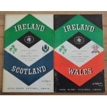 1966 5 Nations Duo of Rugby Programmes (2): Excellent substantial Lansdowne Road, Dublin issues