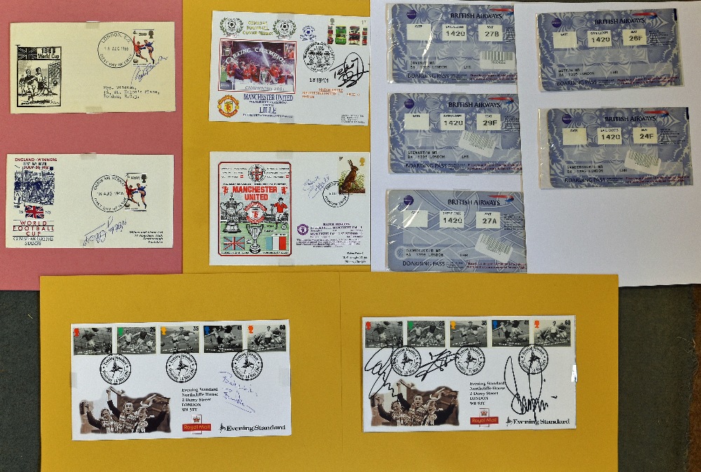 Mixed Football First day covers to include 1966 England Winners (signed by Nobby Stiles), 1966 World