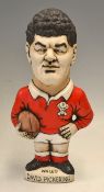 Welsh Rugby Ceramic Grogg Figure, approx 12” high, David Pickering