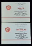 1983 Manchester United itinerary for Liverpool Milk Cup Final 26 March 1983, players and