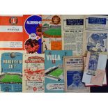 Collection of Manchester City home football programmes to include v 1946/47 Gateshead (FAC), v