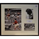 Sir Gareth Edwards, signed, mounted, framed, glazed limited edition display of the Wales and Lions