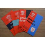 1962/4/6 Five Nations Wales Home Rugby Programmes (4): All in very good condition, the Cardiff