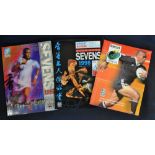 Super Sevens Selection of Rugby Programmes (3): In excellent order, a trio of large glossy Sevens