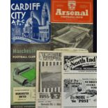 1955/1956 Championship season Manchester Utd football programme aways at Cardiff City, Manchester