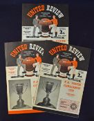 1957/1958 FA Youth Cup Manchester United home football programmes to include v Newcastle Utd, v