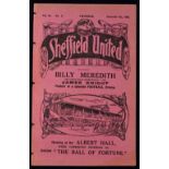 1926/1927 Sheffield Utd v West Bromwich Albion football programme at Bramhall Lane, 4 December 1926.