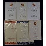 Collection of football match menus to include 1963 FA Cup Final x 2 different (railway menus),