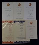 Collection of football match menus to include 1963 FA Cup Final x 2 different (railway menus),