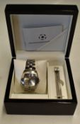 Manchester United limited edition 2004/2005 Klaus Kobec stainless steel watch, quartz movement,