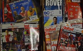 Collection of Manchester Utd football programmes to include 2005/2006 (24) homes including England