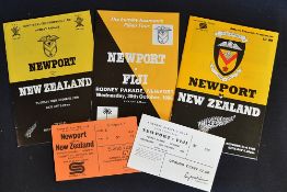 1980-89 Newport v Tourists Rugby Programmes etc (3): Excellent condition issues for the games with