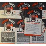 1952/1953 Manchester United home football programme collection nos. 1-17, 20-22, all league plus