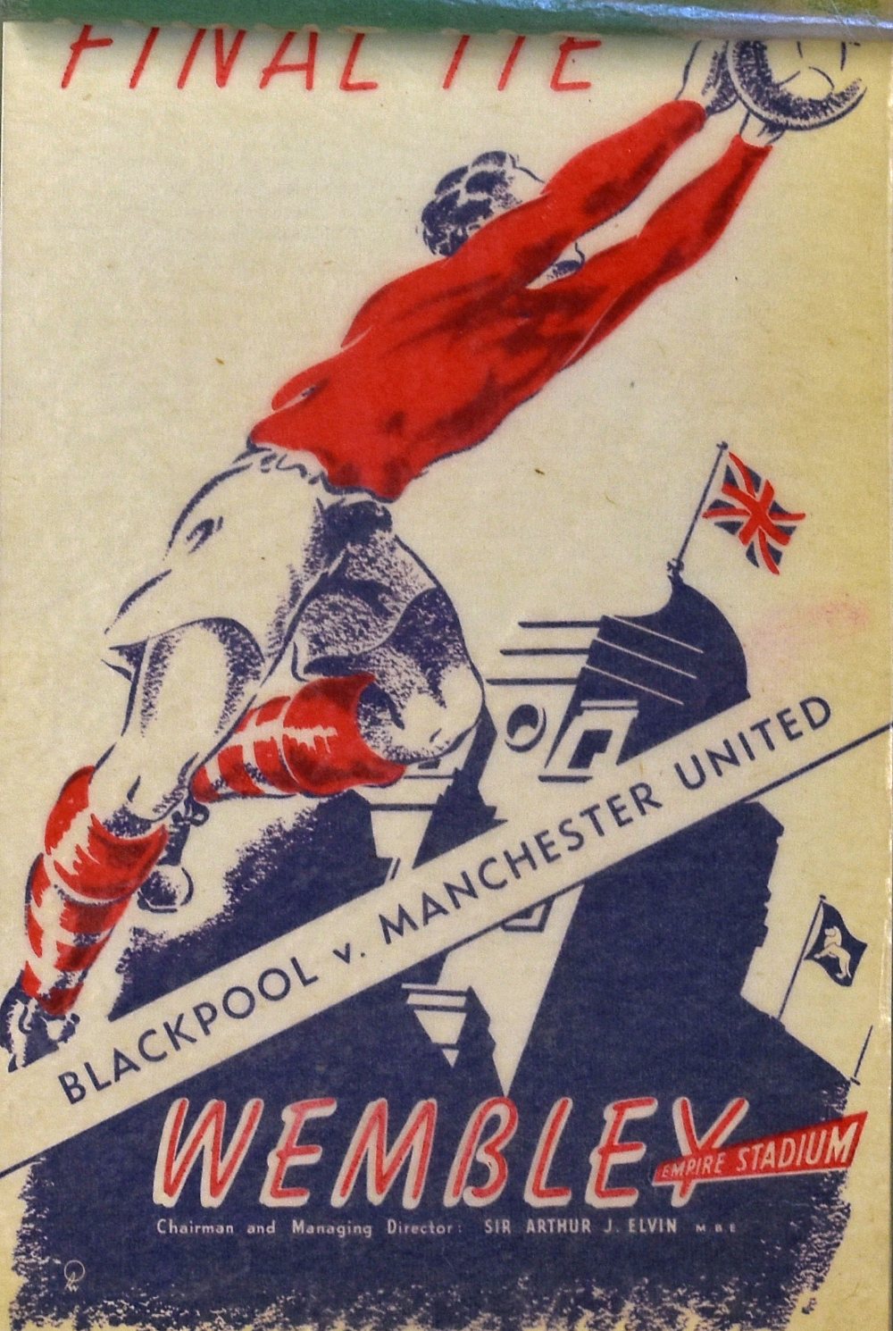 1948 FA Cup Final football Printer Progressive Proof - the original artwork for the cover, has 3 - Image 2 of 2