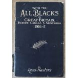 1924-5 NZ All Black Invincibles Signed Rugby Book: Read Masters, a member of that remarkable All