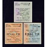 1953 FA Cup Final Blackpool v Bolton Wanderers match ticket, 1958 FA Cup Final Manchester Utd v