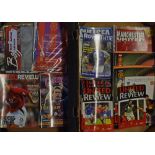 Collection of Manchester Utd football programmes 2001/2002 (20) homes, (28) aways including