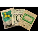 1956 New Zealand v South Africa Rugby Programmes (3): Issues from the 1st, 3rd and 4th tests of this
