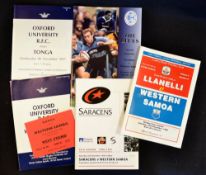 1996/97 W Samoa & Tonga UK Tour Rugby Programmes (5): Excellent issues for Pat Lam’s 1996 Samoans