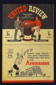 1947/1948 Manchester United v Arsenal football programme at Maine Road (record league attendance