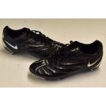 Pair of Nike football boots given to Sport Relief by Andy Cole of Manchester United (together with