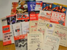 Rugby League Big Match Programme Selection includes 1988 GB v Brisbane, 1962, 1969 England v France,