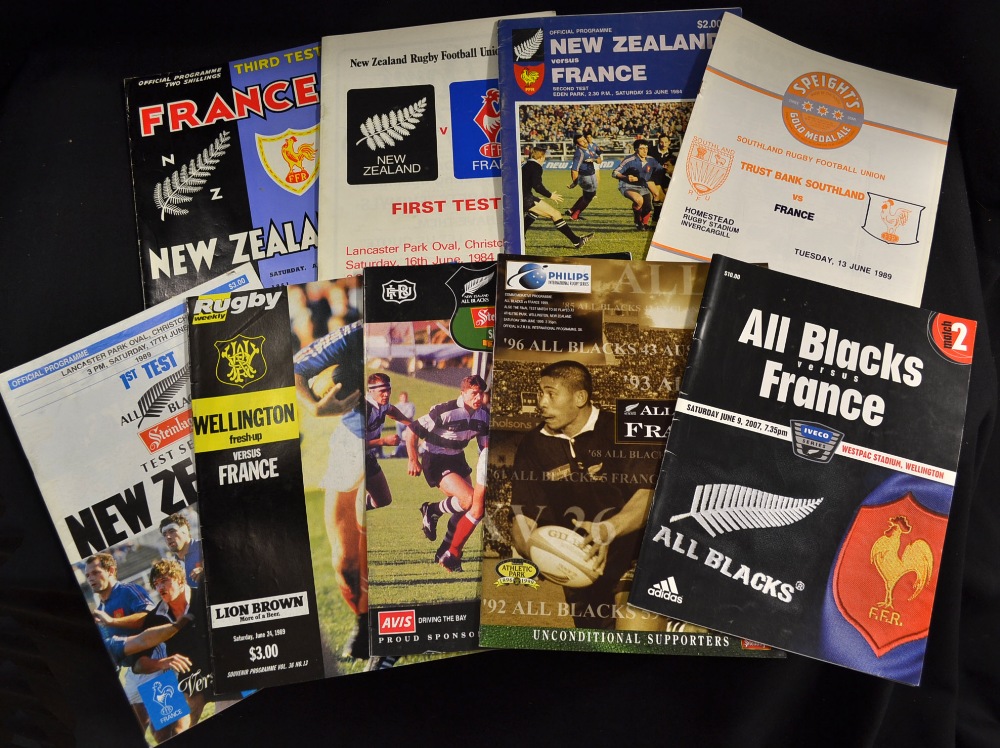 1961-2007 France in New Zealand Rugby Programme Selection: large detailed issues for the French