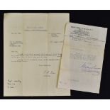 1957/58 Letter invitations to a player from Runcorn FC dated 1st August 1957 for a trial match and