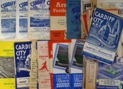 Collection of Mixed 1950’s football programmes to include 1950/51 Arsenal v Fulham, Sunderland,