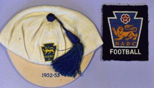 1952/53 National Association of Boys’ Clubs International Football Cap and Blazer Badge belonging to