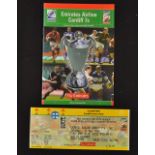 2003 IRB Rugby Sevens, Cardiff, Programme & Ticket: Near mint pair for this big 16 team