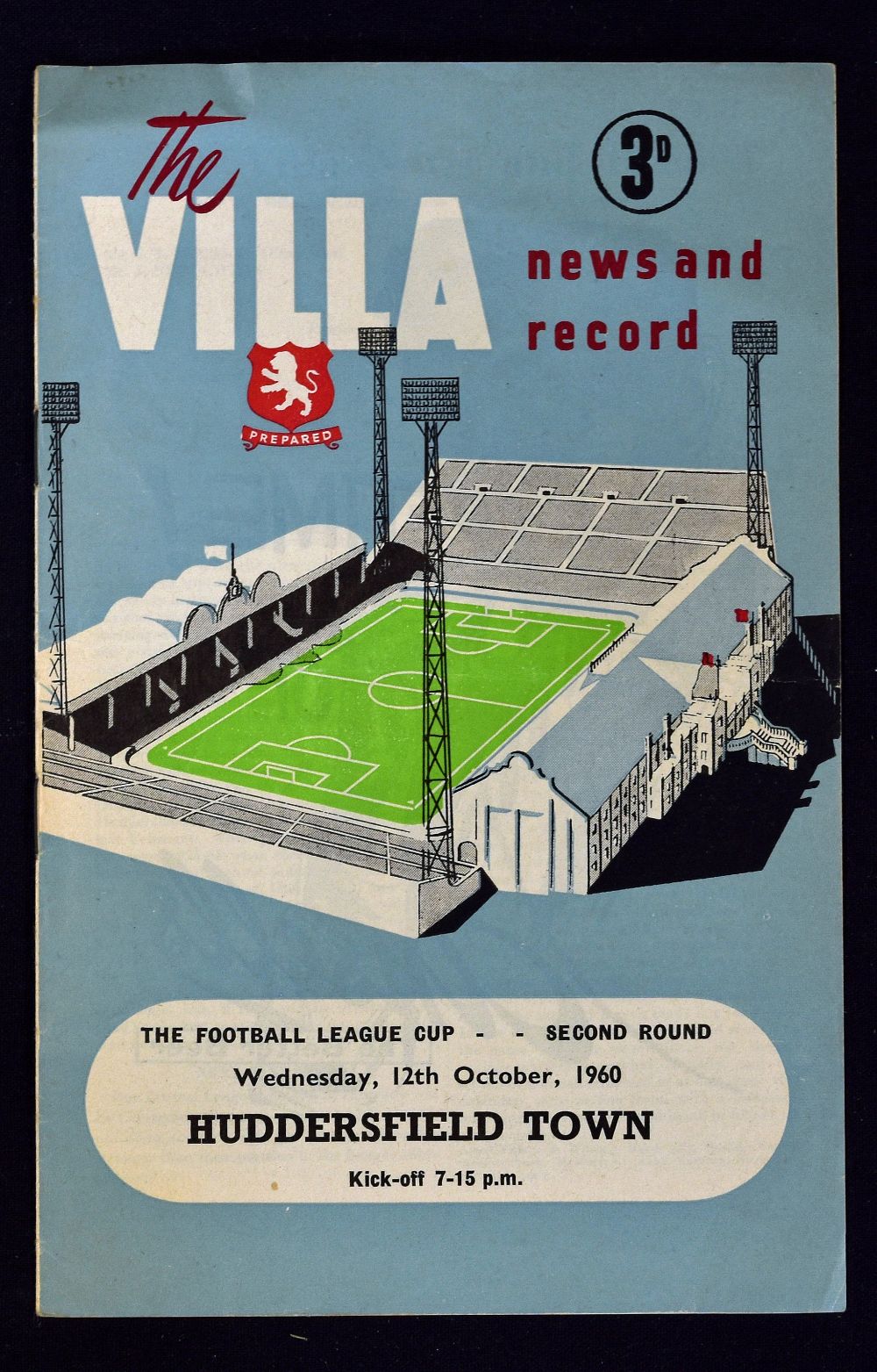 1960/1961 Aston Villa v Huddersfield Town Football League Cup game at Villa Park 12 October 1960,
