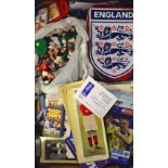 Box of Mixed Football Ephemera to include programmes, cards, magazines, press packs, Christmas