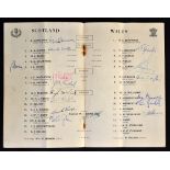 1955 Autographed Scotland v Wales Rugby Programme: Good looking magazine-style issue with one pocket
