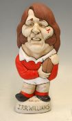 Welsh Rugby Ceramic Grogg Figure, approx 12” high, JPR Williams