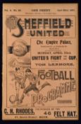 1900/1901 Sheffield Utd v Liverpool Division 1 football programme 22 April 2001. Good, no writing,