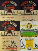 1947/1948 Manchester United v Stoke City, v Sheffield Utd, v Huddersfield Town football programme