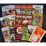 Smaller English Clubs Rugby Programmes/Tickets (17+): Plymouth Albion lead the way with 10 homes