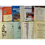 Mixed selection of unusual football club non-league football programmes to include English Martyrs
