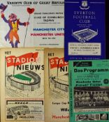 1963/1964 Manchester Utd away football programmes to include Everton (Charity Shield), Eintracht