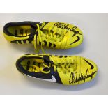 Adam Ashley-Cooper signed Rugby Boots v British Lions 2013: Pair of Nike CTR 360 signed yellow