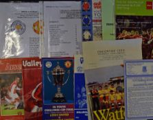 Manchester United FA Youth Cup away football programmes to include 1980/81 Spurs (s/f), 1981/82