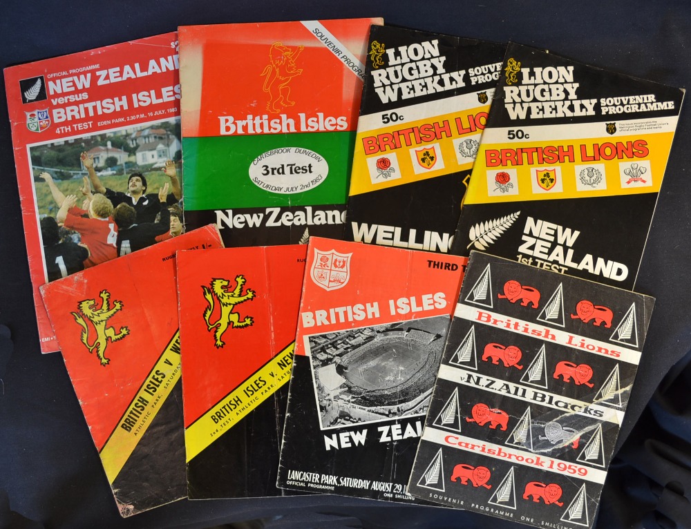 British Lions in New Zealand 1959-1983 Rugby Programmes (8): 1959 v NZ (1st Test, Dunedin, cover