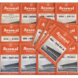 Season 1953/1954 Arsenal home football programmes to include v Portuguesa De Desportos (Sao