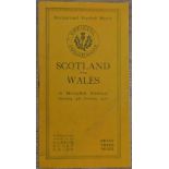 1928 Rugby Programme, Scotland v Wales: As almost ever, with slight staple rust and the centre sheet