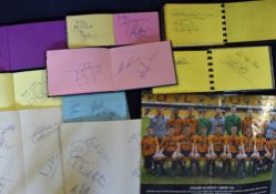 Wolverhampton Wanderers player autographs contained in autograph books (9), plus autographed sheets,