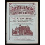 1924/1925 Aston Villa v Huddersfield Town (Champions) football programme dated 4 October 1924. Ex