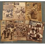 1951-1961 French Sports Magazines: 6 issues of the weekly Miroir des Sports/Miroir Sprint from. VG