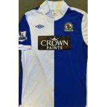 2011 Jermain J Jones Blackburn Rovers Football Shirt a short sleeve home shirt with No.2 J. Jones to