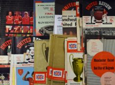 Manchester Utd football programme selection including homes v 1957/1958 Red Star Belgrade, 1958/1959